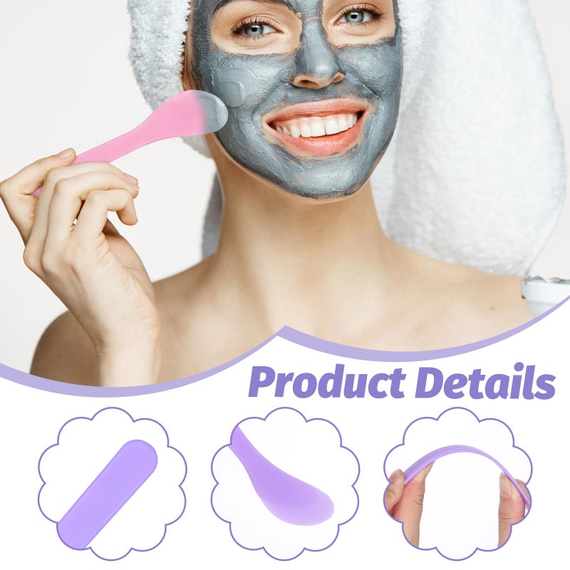 Ajcotahm 6PCS Makeup Scoops Spatulas Plastic Beauty Spoon Facial Cream Brush Reusable Cosmetic Mask Mixing Scoop Tool for Lotions Cream and Sampling Tool - Image 3